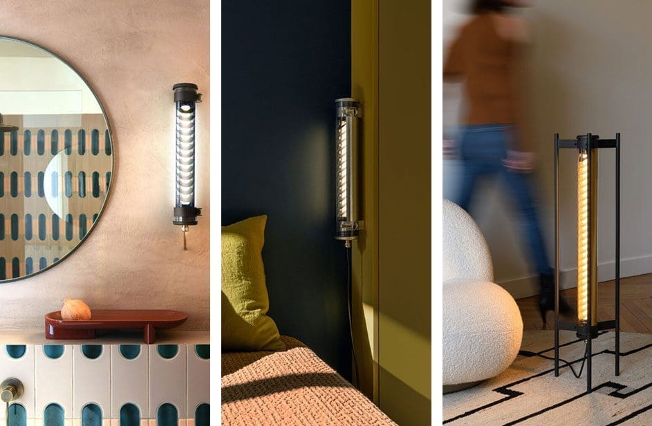 The Elgar luminaire now available in small format and floor lamp